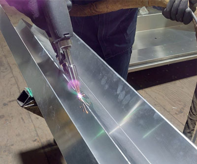 Precision welding in progress